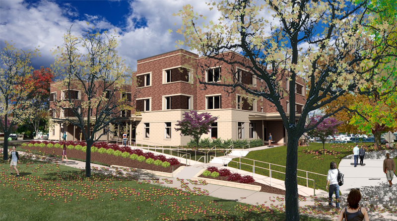 Rendering of new housing at University of Nebraska Kearney Campus