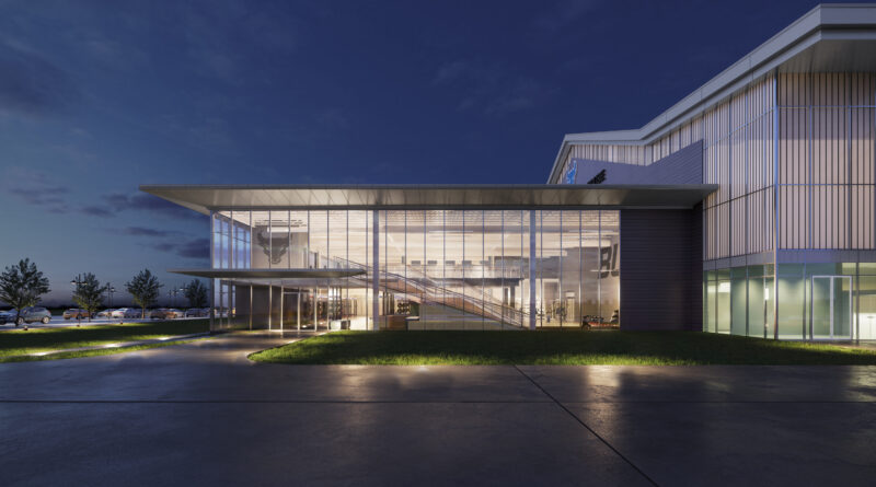 A photo of the Brittany Murchie Mulla Sports Performance Center on University of Buffalo's North Campus is a state-of-the-art-facility that will serve all student athletes.