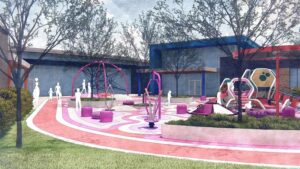 Rendering of Riverdale exterior playground.