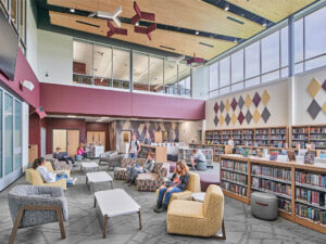 At Grandville Middle School, McGrory Glass’ DefendEd™ and FireDefend™ glazing systems were chosen not just for their life-safety performance, but -more- also for their clarity and ability to allow natural light to pass through interior walls to maximize visibility throughout the building.