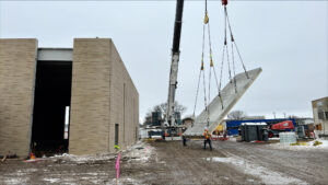 Construction outside of Valley Southwoods Freshman High School