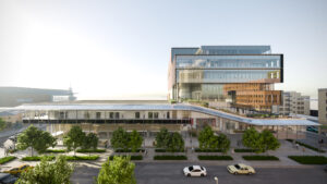 Exterior rendering of Wichita Biomedical Campus