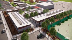 Ariel view of Golden West Middle School