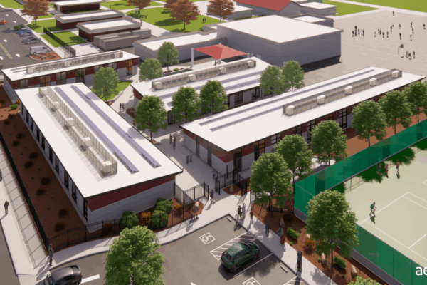 Ariel view of Golden West Middle School