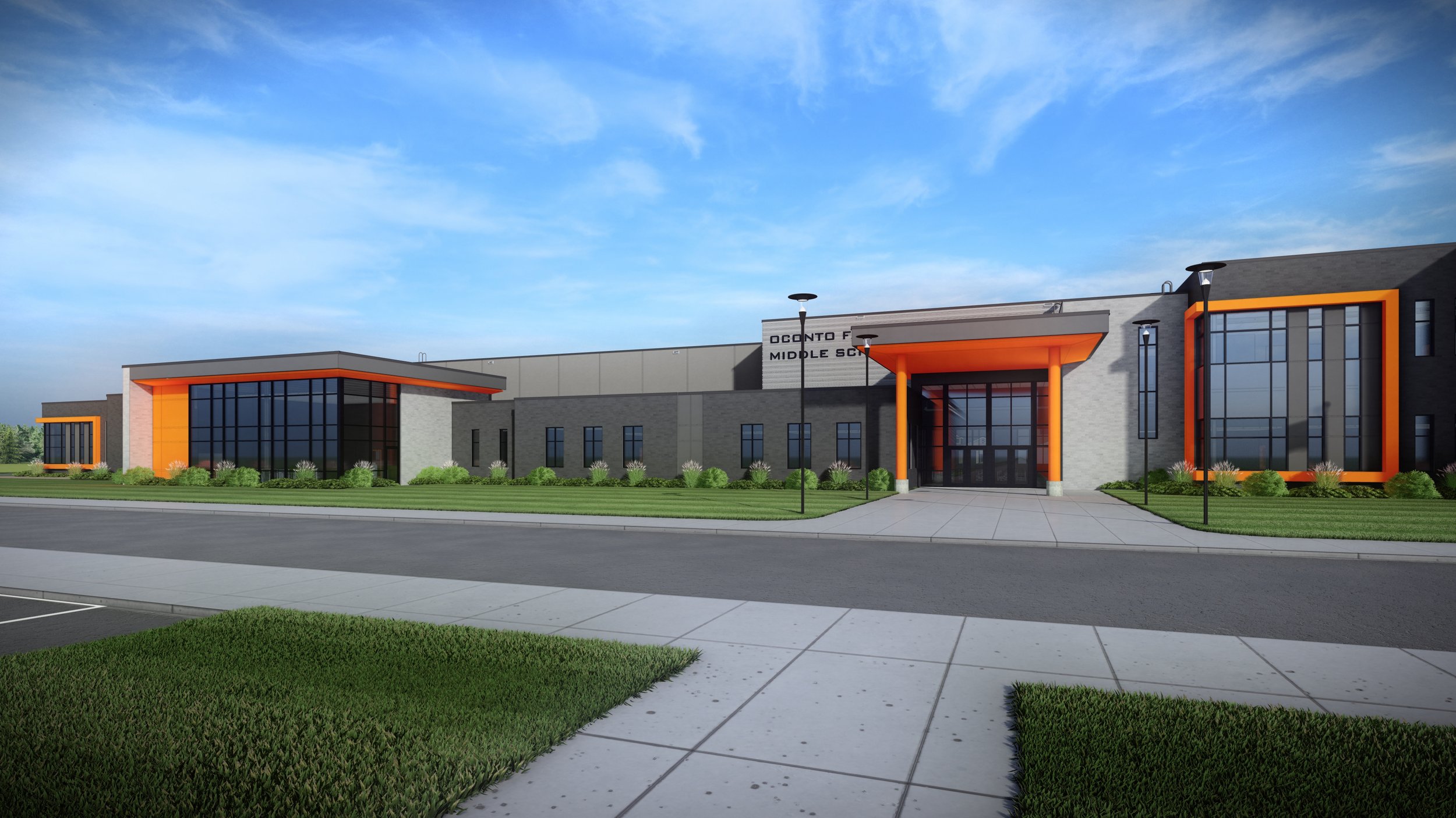 Oconto Falls Middle School rendering