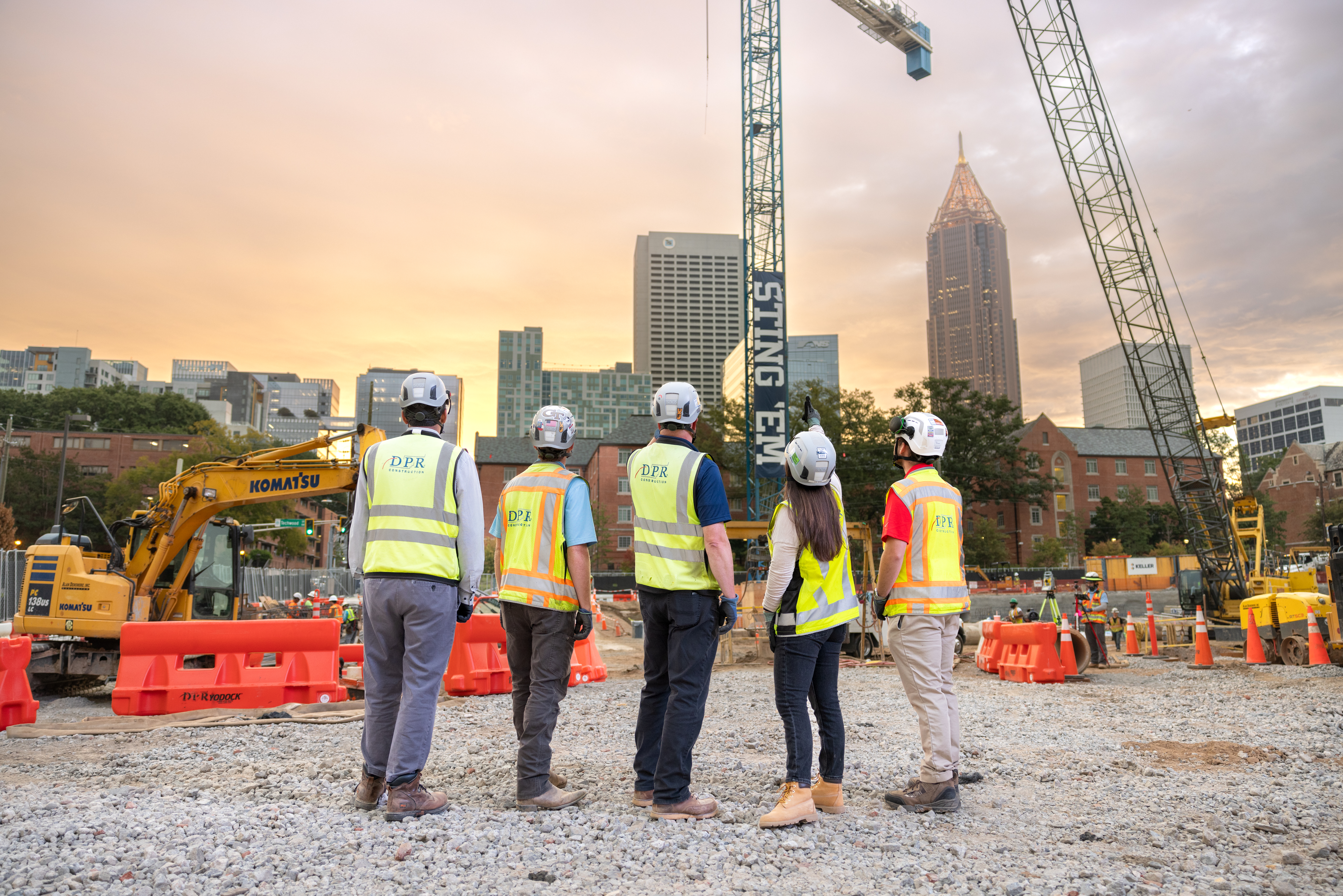 Georgia Institute of Technology’s Dr. Thomas A. Fanning Student-Athlete Performance Center in Atlanta exterior construction site