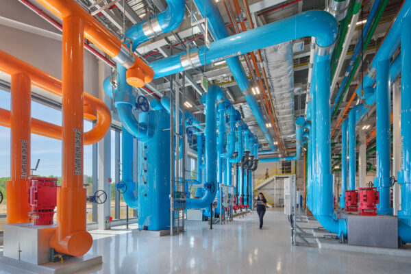 Achieving Deep Green in Higher Education interior view of hallway ducts