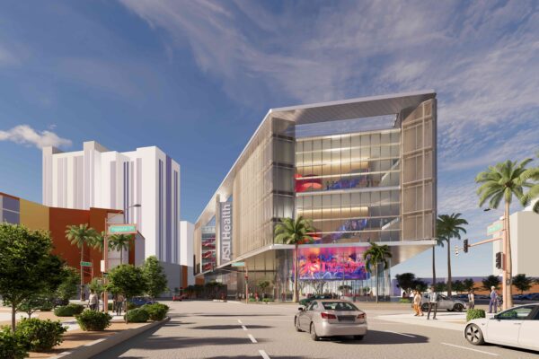 The multistory School of Medicine and Advanced Medical Engineering facility, designed by CO Architects in collaboration with DFDG Architecture and being constructed by McCarthy Building Companies, will join the University of Arizona College of Medicine-Phoenix and several biotech research companies at the downtown Phoenix Bioscience Core.