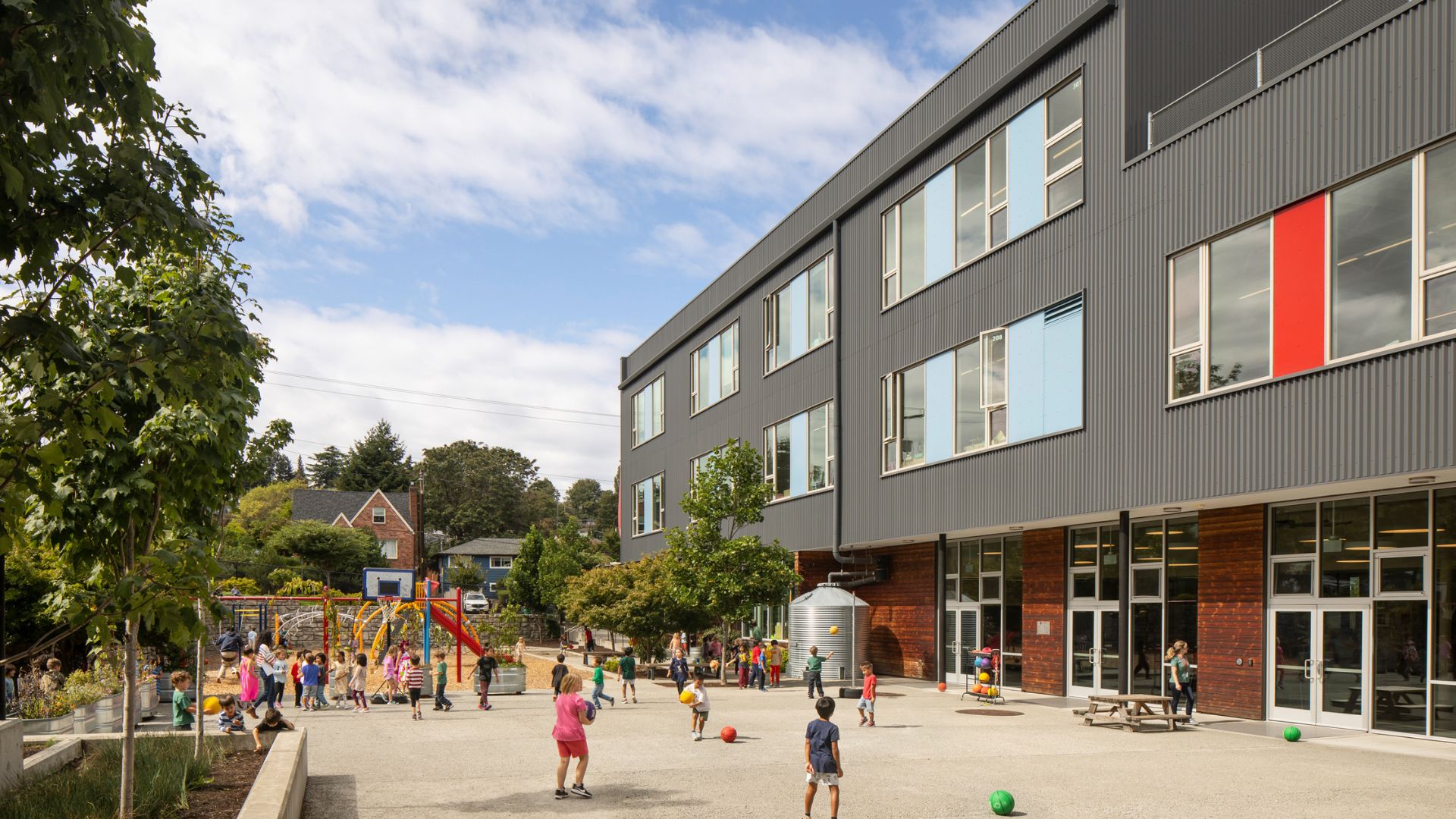 From the outset, the design and construction process focused on how architecture could reinforce educational goals while responding to neighborhood scale, sustainability priorities and long-term adaptability.