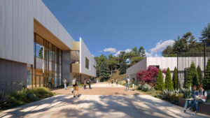 On the building side, DLR Group said the design specifies Class A roofing and non-combustible cladding, including metal panel systems and brick veneer to align with existing campus architecture.