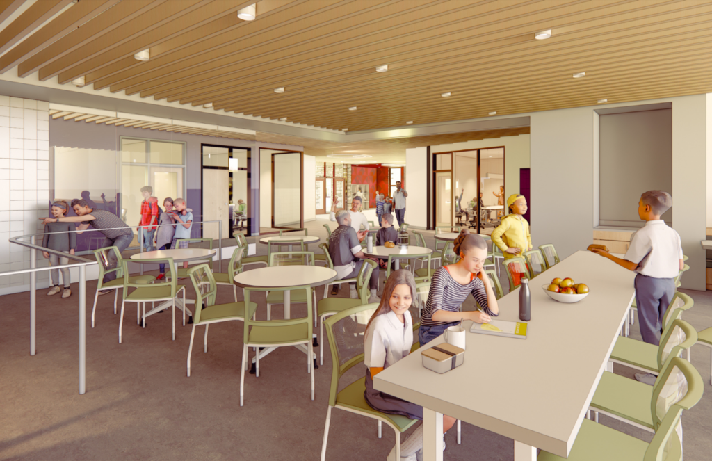 The building is organized into learning neighborhoods that scale the environment to the individual student experience, offering calming, supportive spaces with direct views of nature using materials drawn from the character of Elwyn's historic rural campus.