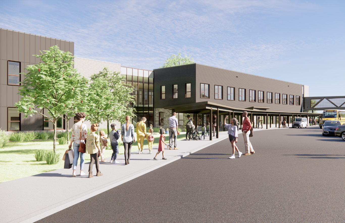 Designed in collaboration with Elwyn and an integrated design-build team, the new school will serve 260 students across two curriculum tracks: those with complex needs requiring intensive clinical support with onsite residential care and those building toward greater independence.