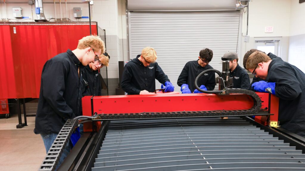 Also included is an electric vehicle bay that they outfitted to create a next-generation teaching facility for EV technology. 