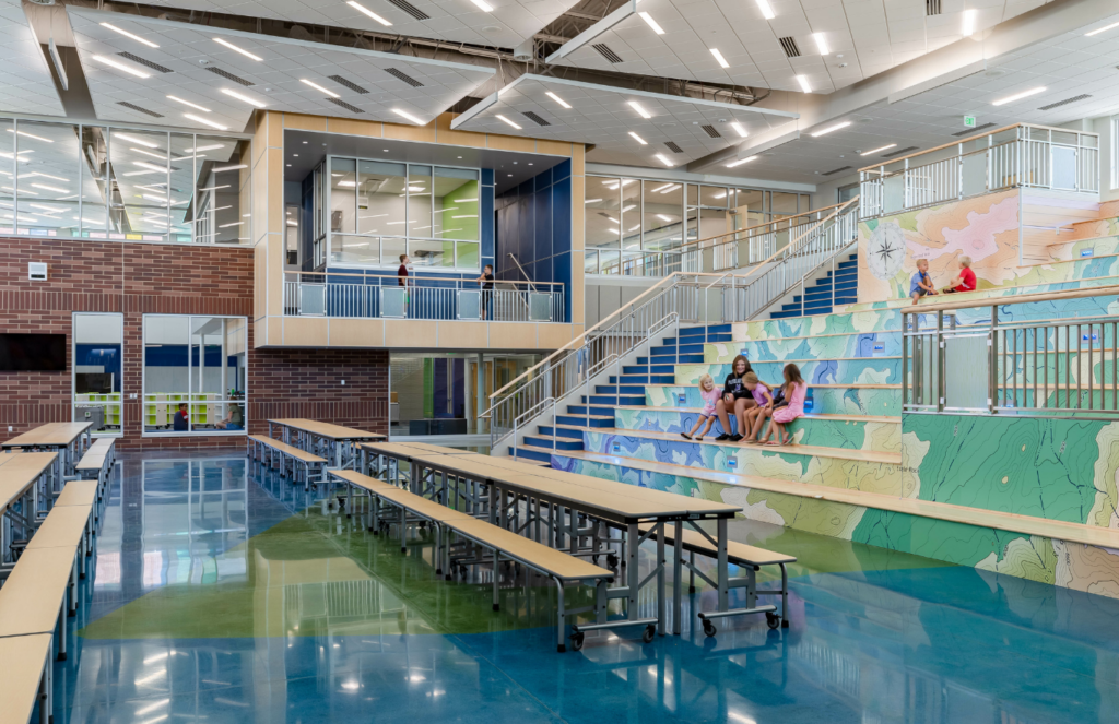 Riverview PK-8 School is one of several recent projects that reflects a broader shift toward right-sizing facilities while maintaining neighborhood access to education. | Photo Credit (all): Courtesy of Wold Architects & Engineers