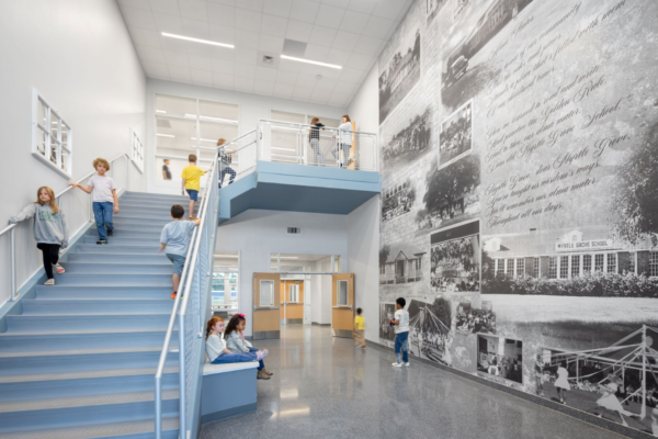 Phased construction allows the school to remain open and operate with minimal interruptions by strategically sequencing tasks so specific areas remain accessible and functional throughout the project construction