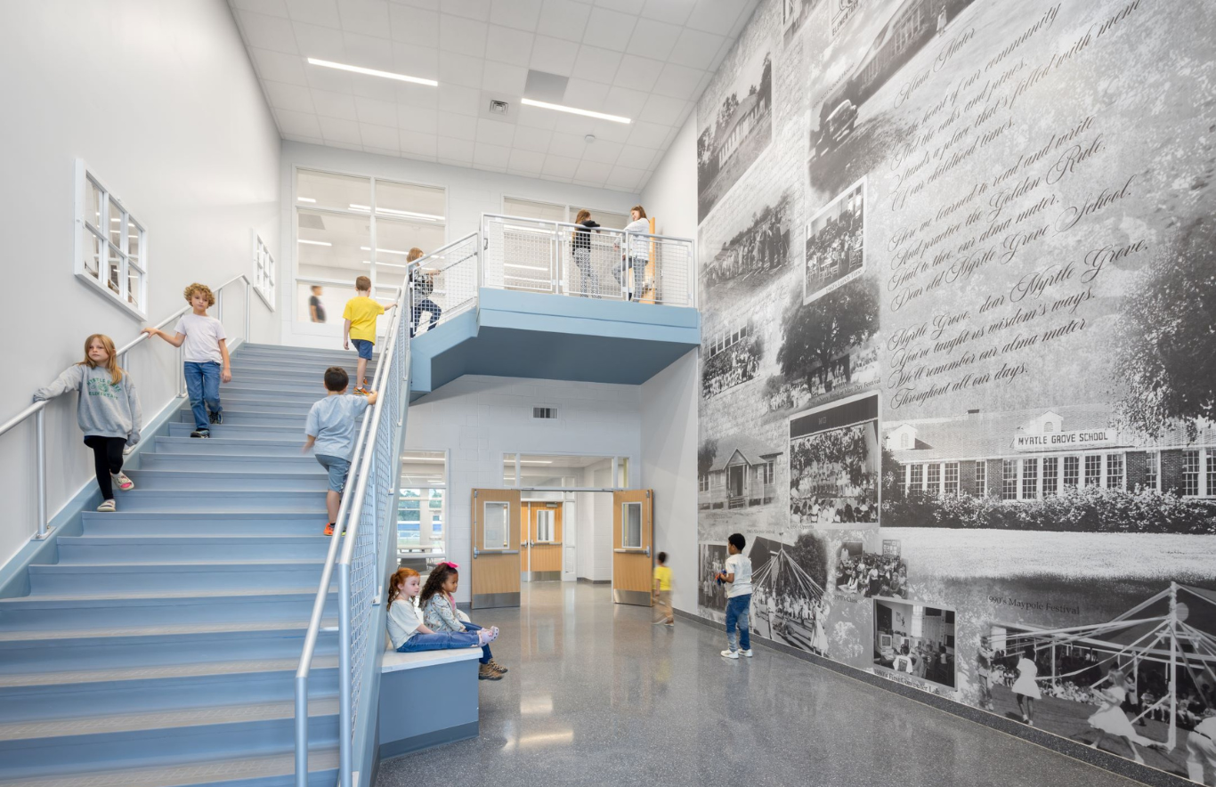 Phased construction allows the school to remain open and operate with minimal interruptions by strategically sequencing tasks so specific areas remain accessible and functional throughout the project construction