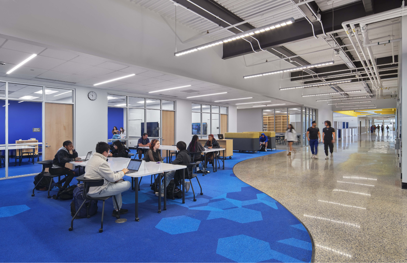 Schrader calls the Upper Merion Area High School in King of Prussia, Pa., one that helped shape his design philosophy.