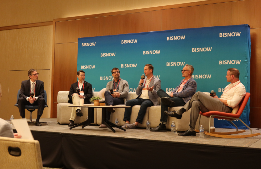 Speakers included: Joel Peterson, Vice Chancellor at San Diego Community College District; Barry Howard, Founder & CSO of Core Spaces; Alex Leonard, Senior Director of Development at Greystar; Weston Harmer, Director of Development at The Barone Group; and David McCullough, Principal at McCullough Landscape Architecture.