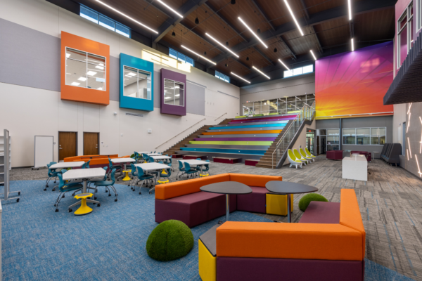 At Legacy Elementary School, the use of color was also a result of an extensive community engagement process.