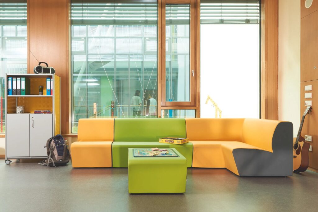 Color can help define retreat spaces, collaboration space, work spaces and presentation areas. | Photo Credit: Courtesy of VS America
