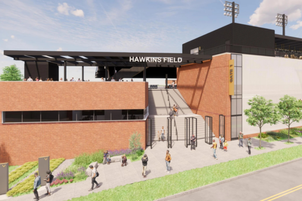 Vanderbilt University marked a major construction milestone at Hawkins Field with a June 16 topping out ceremony for the ballpark’s new right-field structure. 