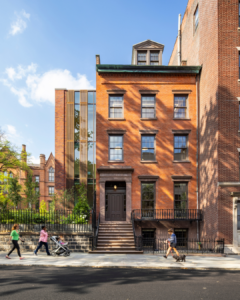 The design team, led by architecture firm WXY, found a solution in the reimagination of an existing space: Garden House – a four-story, 8,200-square-foot landmarked townhouse situated on the campus’ south edge that had served various purposes over the years 