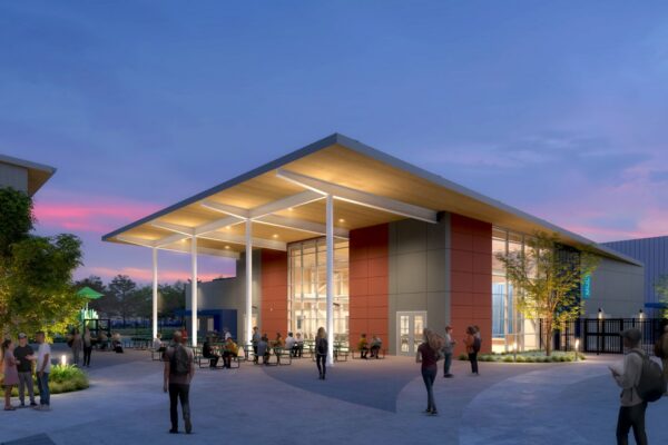 Plans call for six buildings, outdoor learning and recreation areas, and athletic fields.