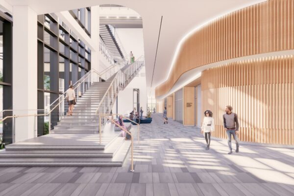 Major components will include active-learning environments, large classrooms, student study and relaxation areas, wellness spaces, faculty and alumni commons, faculty and staff offices and the College of Medicine dean’s office.