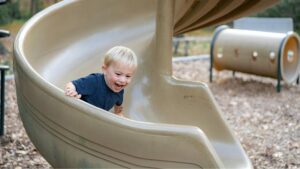Equipment should flow together rather than sit as isolated units, creating continuous movement opportunities that keep children engaged and active throughout the space. | Photo Credit: Zachary Kadolph