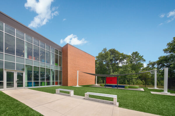 To bridge the gap between life safety and aesthetic transparency, Truesdell Elementary School utilized McGrory Glass’ DefendEd™ security glazing. Photo Credit: Alan Karchmer / OTTO (designed by VMDO Architects)