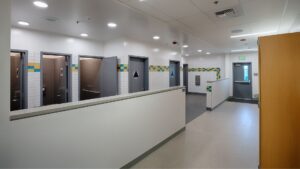 Full-height compartments, such as those at Lake Elementary School in the West Contra Costa Unified School District, help protect occupants from potential harassment.