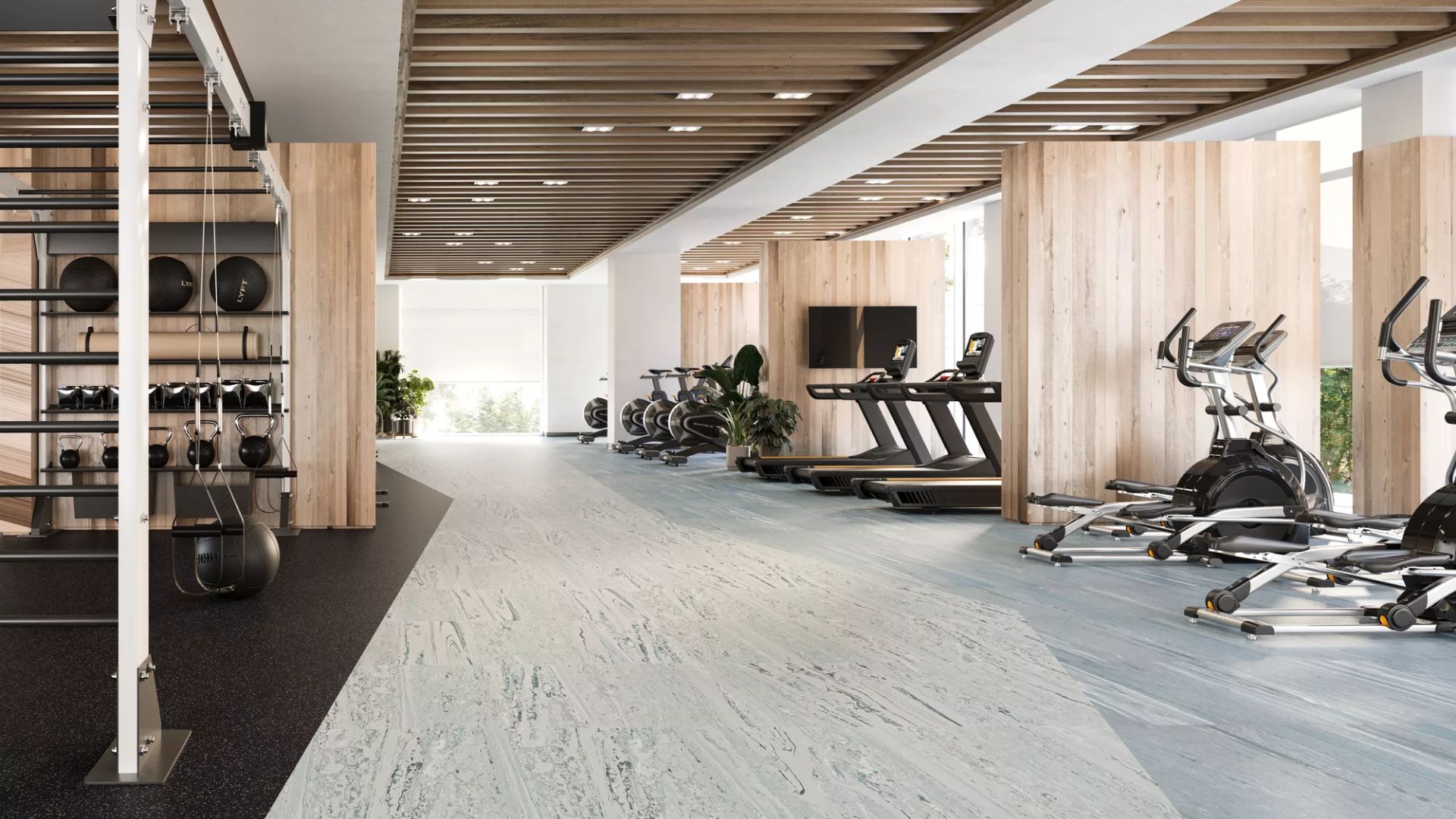 Johnsonite Rubber Sports Multi-Function Flooring is designed for indoor environments that require durable, resilient surfaces capable of supporting a variety of athletic and recreational activities. 