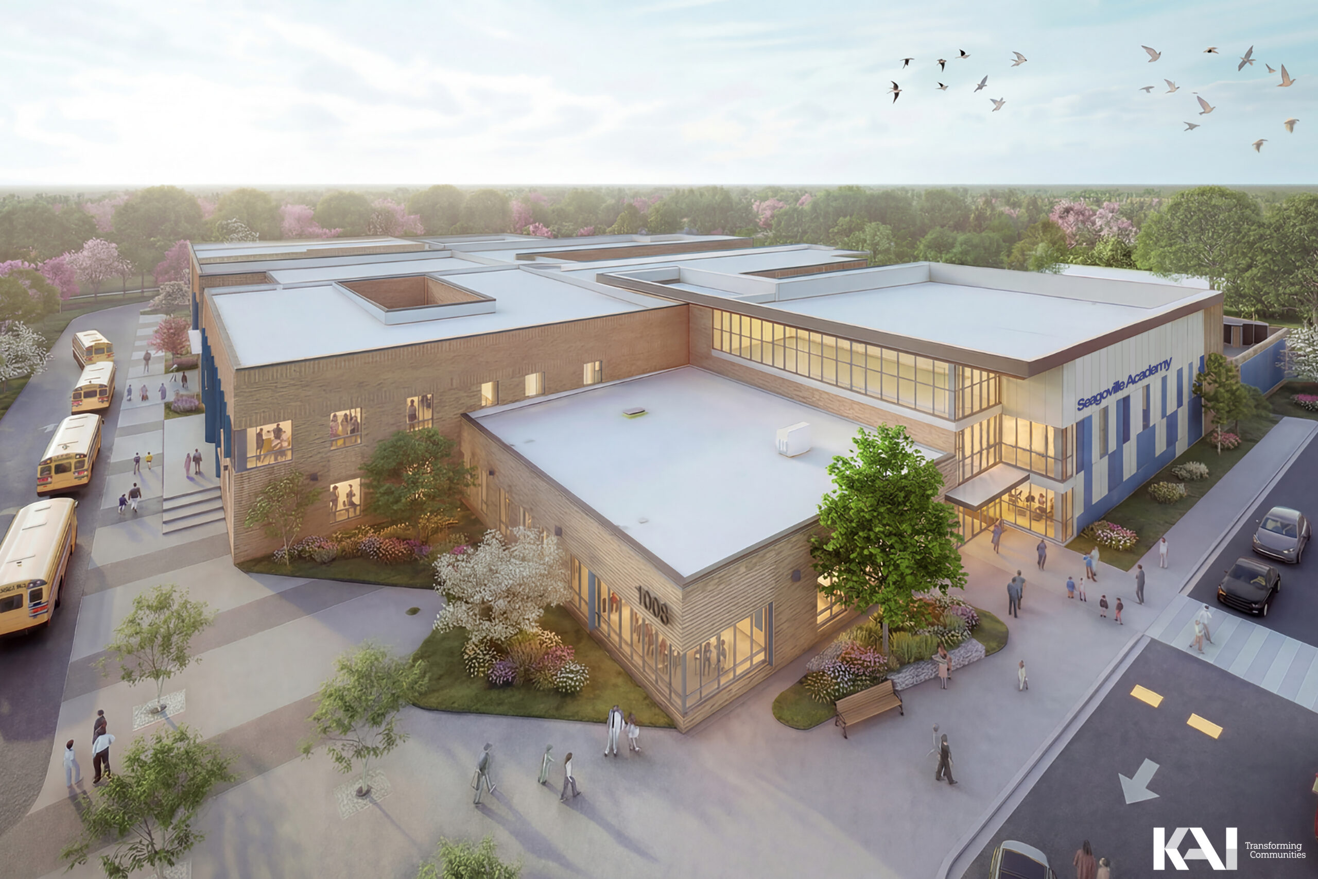 aerial view of Seagoville K-8 school