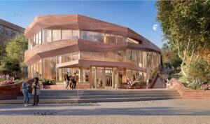rendering of new Student Life Building at University of Rochester