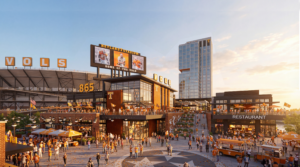 mixed-use development outside Neyland Stadium